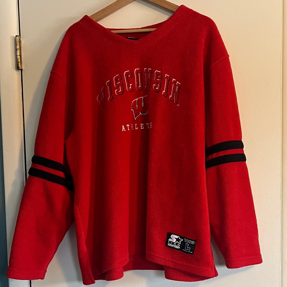 Starter Wisconsin Athletics Fleece Pullover